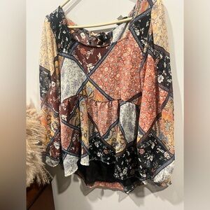 🪶 American Eagle- Boho Long Sleeve Blouse